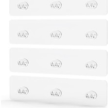 Trendexa Duş Rafı Yapıştırıcısı, 4 Parça Köşe Duş Rafı Yapıştırıcı Sticker Yedek Kancası, Güçlü Yapıştırıcı Kancalar