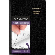 Trendexa 600+ Girişli Telefon ve Adres Defteri, 10,16 x 15,24 Cm, Tasarımcı, Siyah (8040205)