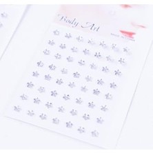 Trendexa 1 mm Yıldız Kristal Makyaj Taşı Stickerı, Yüz ve Vücut Için, 112 Adet