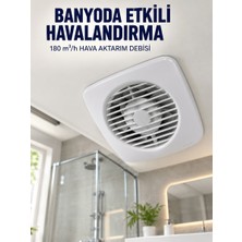 Die Grup Dekoratif Havalandırma Aspiratörü 120 mm 180 M³/h Duvar ve Tavan Montajlı DG-011