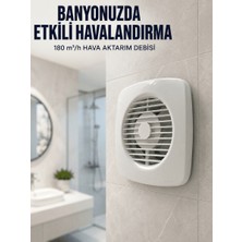 Die Grup Ev Tipi Dekoratif Aspiratör 16 W 180 M³/h Banyo Mutfak Wc Havalandırma Çözümü DG-011