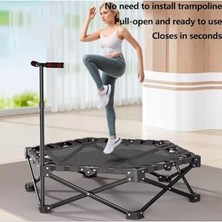 Trendexa Tutmalı Katlanır Step Trambolin 106 cm Yetişkin -Çocuk Siyah Tek Ebat
