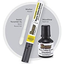 Trendexa Board Marker Seti Siyah (Kalem + Mürekkep + Yedek Uç) [BR-9550]