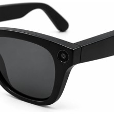 Die Grup Kameralı Akıllı Gözlük Smart Glasses Güneş Gözlüğü Modern Siyah