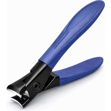 Trendexa Geniş Ağızlı Paslanmaz Çelik Tırnak Makası, Ergonomik Saplı, Kapaklı Atık Hazneli, Kaymaz Mavi Sap, Uzun Ömürlü Dayanıklı