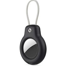 Trendexa Airtag ile Uyumlu Superlock Serisi Kilitli Kılıf ve Darbelere Karşı Ultra Güçlü Koruyucu Anahtarlık, Siyah