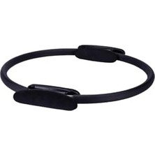 Trendexa 40 cm Siyah Pilates Çemberi; Tutamaklı Deluxe Egzersiz Ring, Tek Ebat