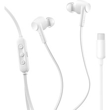 Trendexa Soundform Anc Usb-C Bağlantılı Mikrofonlu Kulak Içi Kulaklık, iPhone 17, iPhone 16, iPad Mini, Galaxy S25, Google Pixel 10 ve Android Uyumlu, Beyaz