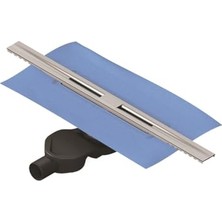 Trendexa V-Flow Clear-Cut 5701681 Duş Kanalı, Yandan Çıkışlı, H:80,40 Cm, Mat Krom