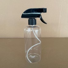 Trendexa Şişe; 500 ml Siyah Tetik Spreyli Uzun Silindir Plastik, 500 cc Spreyli Plastik Şişe x 4 Adet