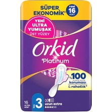 Trendexa Platinum Hijyenik Ped Uzun Extra (Boy 3) Süper Ekonomik Paket 16 Adet Ped