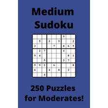Trendexa Medium Blue Sudoku Book; 9x9 Puzzles, 250 Pages, 6x9