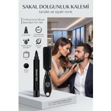 Trendexa 717178 Siyah Sakal Dolgunlaştırıcı Kalem, Fırçalı ve Suya Dayanıklı