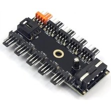 Trendexa Fan Çoklayıcı Adaptör ve Kablosu, 10 Port Fan Power Ide Switch Pwm Çoğaltıcı Hub 4337