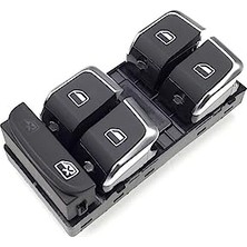 Trendexa Sol Ön Kapı Dörtlü Krom Cam Düğmesi 8K0959851F, Audi Q5 ile Uyumlu 2013-2017