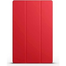 Trendexa Galaxy Tab S8 Ultra SM-X900 ile Uyumlu Smart Cover Standlı 1-1 Kılıf - Kırmızı - Beyaz 1