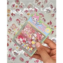 Trendexa Sanrio Karakter My Melody 25 Yaprak 203 Adet Pet Sticker Set Yeşil Paket/su Geçirmez/etiket/çıkartma 1512S1029
