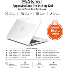 Trendexa MacBook Pro 14.2 Inç Kılıf, A2442 A2779 A2918 A2992 A3112 A3401 A3185 A3434 A3426 A3427 Uyumlu, Kristal Parlak Şeffaf Sert Kapak