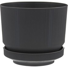 Trendexa S282 Lüks Saksı Dekoratif Saksı, Antrasit, 18.5cm, 3.3 Litre