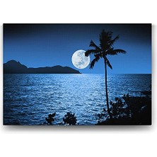 Trendexa Dolunay ve Ay Işığı Temalı Dekoratif Tablo 140X100 cm