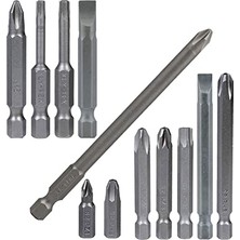 Trendexa Vidalama Ucu, BADEM10 Klytek Matkap Bits Uç Düz Yıldız Torx Uç (12 Parça)