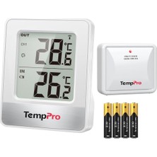 Trendexa Thermopro TP200C Dijital Ev Termometresi, LCD Bluetooth Iç ve Dış Mekan Termometresi, 150 M'ye Kadar Sıcaklık Sensörlü