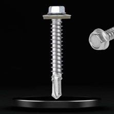 Trendexa 5.5X38 mm 100 Adet Akıllı Metal Trapez Çatı Vidası Paket Matkap Uçlu Sac Vida Çatı Panel Ağaç Vidası