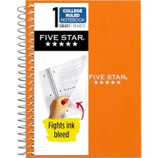 Trendexa Spiralli Defter, 1 Konu, Kolej Çizgili Kağıt, 7" x 4-3/8", Kişisel Boyut, 80 Sayfa, Turuncu (450048CD1-ECM)