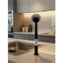 Trendexa Bulaşık Fırçası 29 Cm; Siyah, Yapıştırmalı Vantuzlu