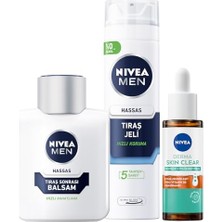 Trendexa Erkek Bakım Seti: 100 ml Tıraş Sonrası Balsam, 30 ml Derma Skin Clear Karşıtı Serum ve 200 ml Tıraş Jeli