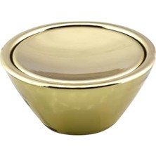 Trendexa Gold Altın Plastik Düğme Kulp, Tek Vidalı Mutfak Dolabı ve Çekmeceler Için