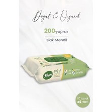 Trendexa Doğal & Organik Islak Mendil 50 Adet x 4 (200 Yaprak)