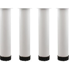 Trendexa Metal Beyaz 20 cm 4 Adet Ayarlanabilir Mobilya Kanepe Baza Koltuk Destek Yükseltici Ayağı Ayakları