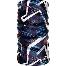 Trendexa Extreme Dijital Desing Seamless +Uv Mavi Renkli Desenli Boyunluk Bandana Buff Saç Bandı Maske Balaklava Toka