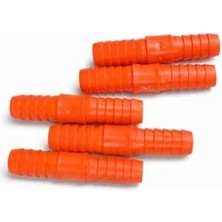 Trendexa 1/2 Inç Turuncu Plastik Hortum Birleştirme Eki, 5'li Paket