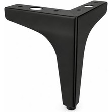 Trendexa 13 cm Siyah Metal Dayanıklı Erk Eren Mat Mobilya Köşe Ayağı Modern Tasarım Koltuk Sehpa Mobilya