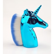 Trendexa Mavi Unicorn Manikür Toz Fırçası, Allık ve Makyaj Fırçası