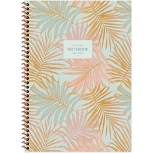 Trendexa A4 80 Yaprak Spiralli Defter, Düz Karton Kapak, La Plume Leaves