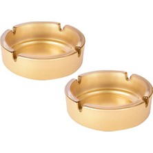 Trendexa Cam Kulluk; 2'li Gold Kulluk, Dekoratif Modern Kulluk, Tasinabilir Yuvarlak Gold Kulluk, Hediyelik Esya, Ev Ofis Masaustu Dekor Kulluk (Gold)
