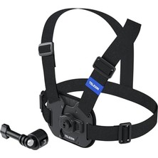 Trendexa Aksiyon Kamera Göğüs Askısı (Vest Chest) | Hızlı Çıkarılabilir Yelek Göğüs Kayışı | Gopro 13/12/11/10/9/8/7/6/5; Osmo Action 3/4/5 Pro, INSTA360 Modelleri ile Uyumludur (Siyah)
