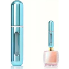 Trendexa Buz Mavisi, 5 ml Doldurulabilir Mini Parfüm Şişesi, 1 Adet