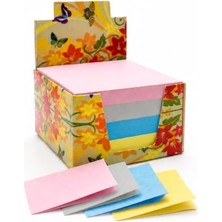 Trendexa 8x8 cm Renkli Not Kağıdı, 250 Yaprak, Yapışkansız Kare Not Blokları
