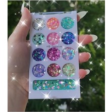 Trendexa Çok Şekilli Glitter Jel Far Paleti, Kremsi ve Kolay Sürüm