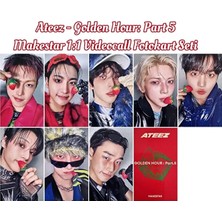 Ateez Fotokart Seti - Golden Hour: Part 5 Makestar 1:1 Videocall Fotokart Seti