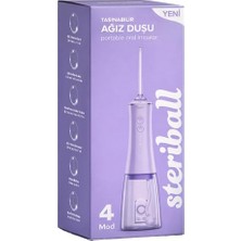 Trendexa Ağız Duşu, Lila, 4 Temizlik Modu, 360° Dönebilen Başlık, 0,60 mm Ince Su Akışı, Yüksek Frekanslı Su Darbesi