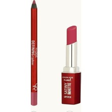 Trendexa Mood Lip Combo Set; Defining Dudak Kalemi No:09, Satiny Matte Ruj No:07 2 Adet Ürün