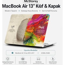 Trendexa MacBook Air 13 Inç Desenli Sert Kapak A1369 A1466 Uyumlu, 2010-2017, Karışık