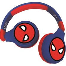 Trendexa Lexibook Spiderman 2-In-1 Bluetooth Stereo Kids Headset; Kablosuz, Kablolu, Limited Sound, Foldable, Ayarlı, Girl/boy, Red/blue, HPBT010SP