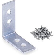 Trendexa Dolap, BADEM10 Mobilya Köşe Bağlantı Sabitleme L Demir Gönye 35X35X15 mm (5 Adet)