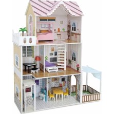 Trendexa 3 Katlı 15 Parça Aksesuarlı Ev Seti, 120 x 104 x 36,4 Cm, Mobilyalı Büyük Oyun Evi TX1195